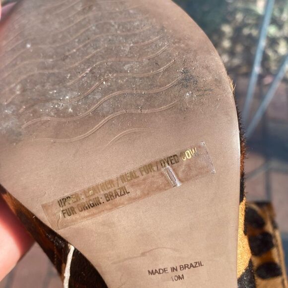 Anthropologie Matisse Grove Calf Hair Leopard Leather Ankle Boots - Picture 12 of 13